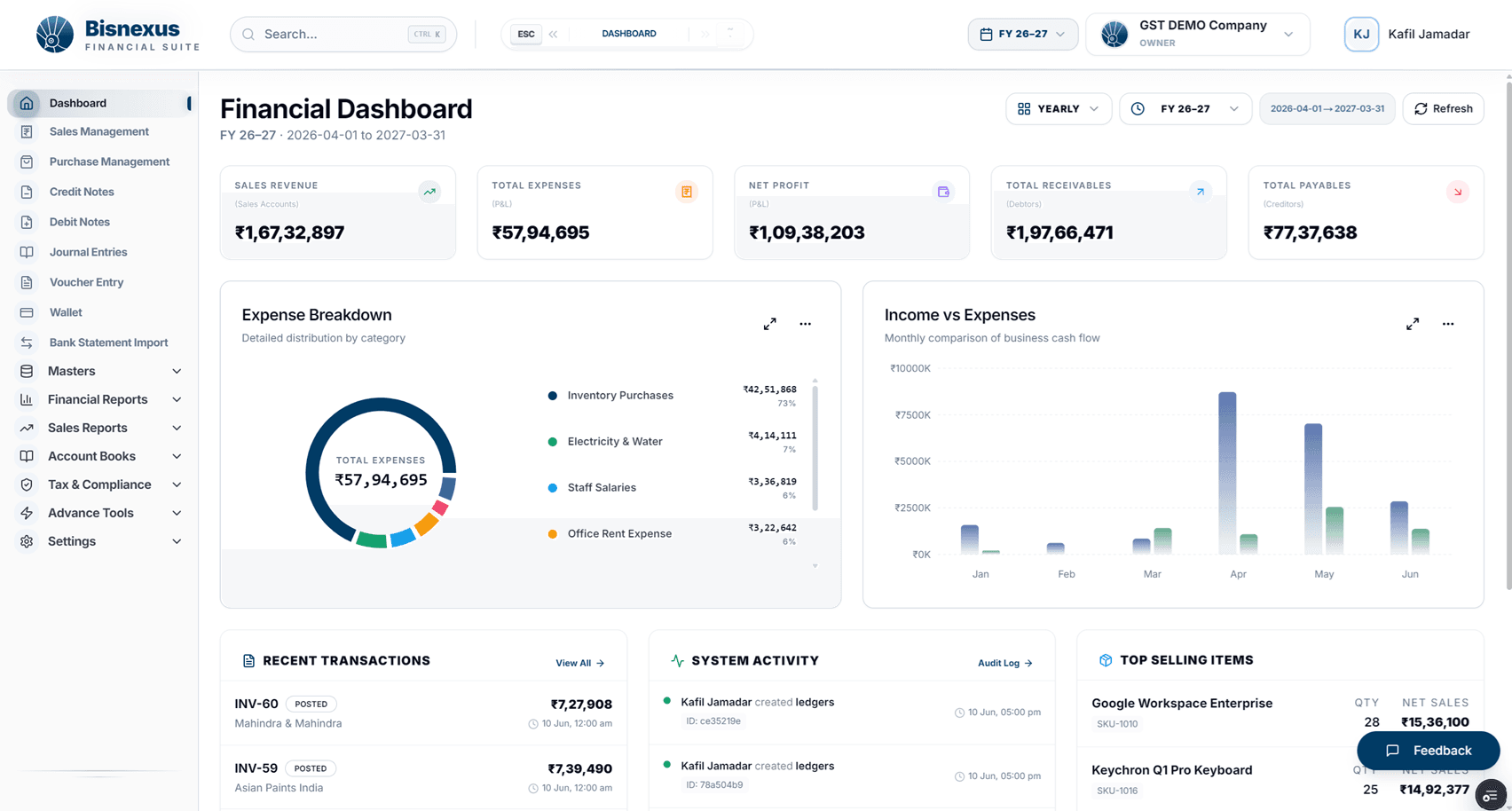 Bisnexus Accounting & ERM Platform Preview